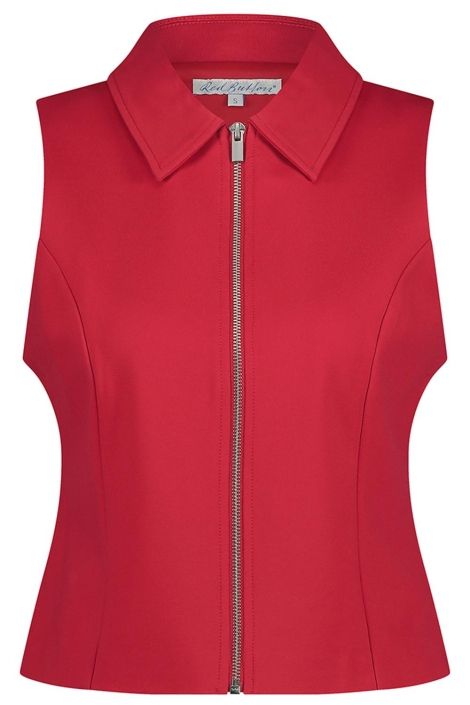 Red Button waistcoat zipper punta
